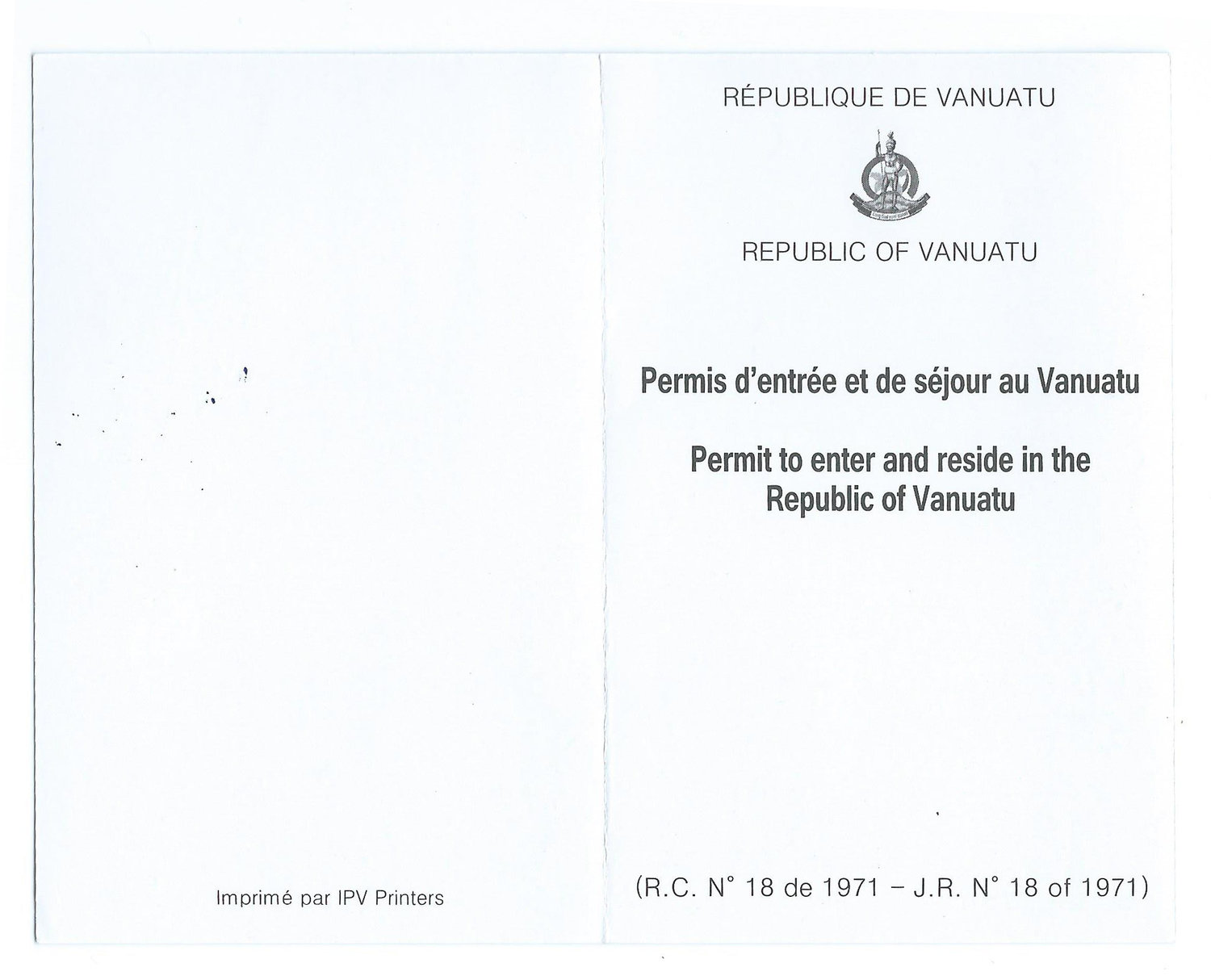 imageof VU Citizenship Certificate